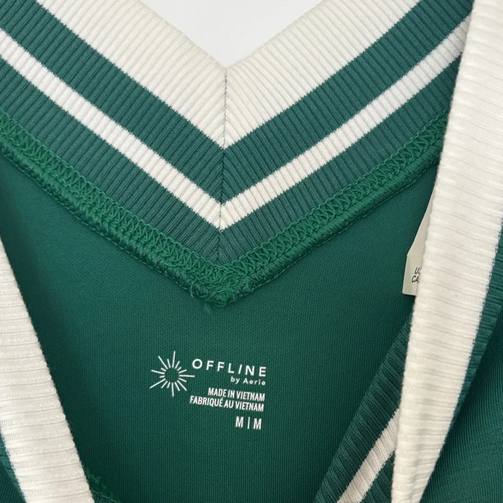 Aerie Green V-Neck Long Sleeve Dress - Picture 8 of 8